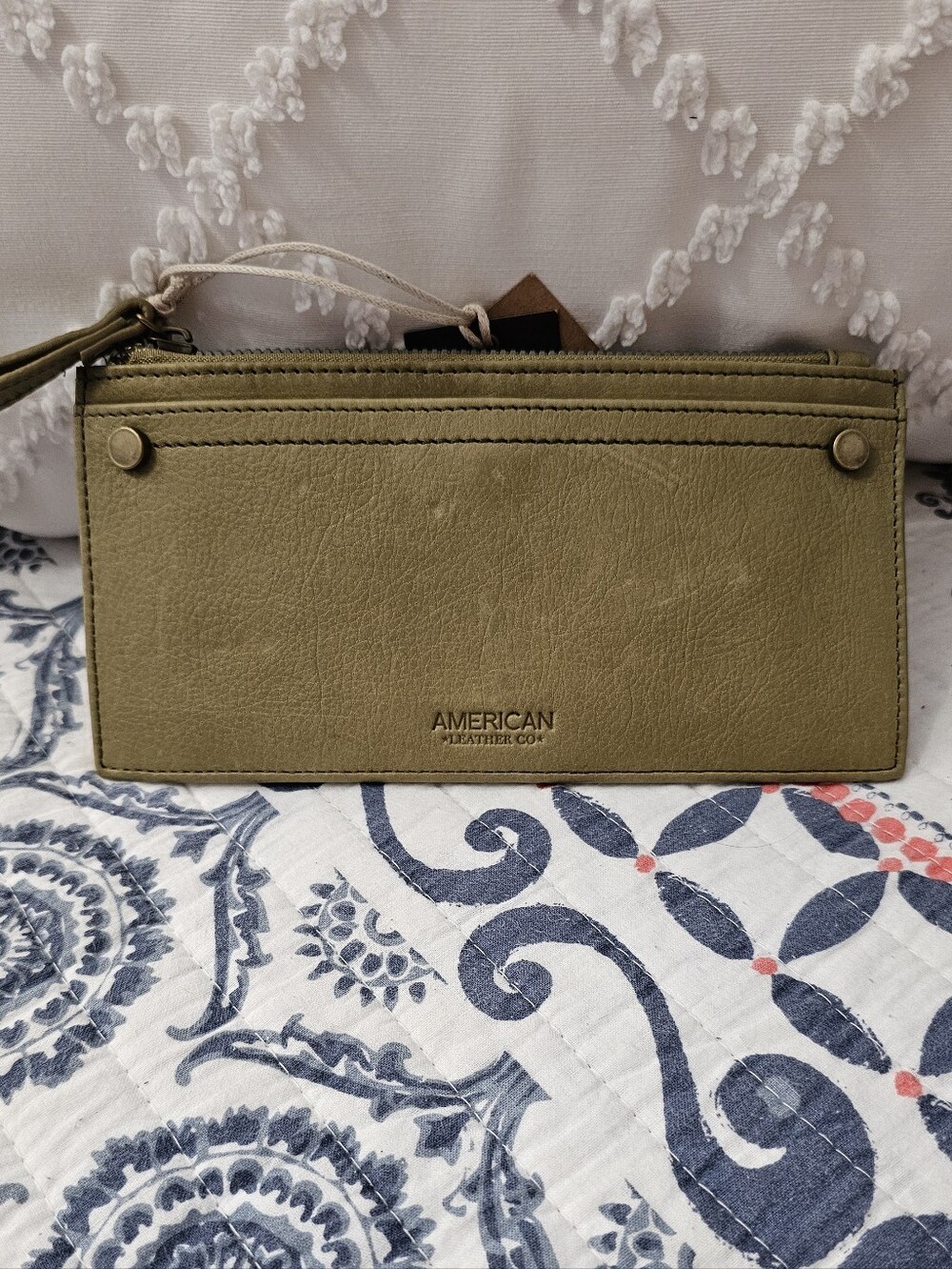 FINAL..American Leather Co Credit Card Wristlet Wallet - Picture 5 of 6